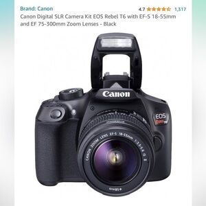 Canon Digital SLR Camera Kit EOS Rebel T6 with EF-S 18-55mm